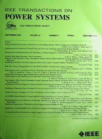 Image of IEEE Transactions on Power Systems, September 2018