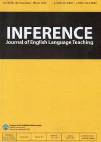 Image of Inference:journal of english languace teaching Dec-March 2022