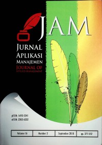 Image of Jurnal Aplikasi Manajemen, September 2018