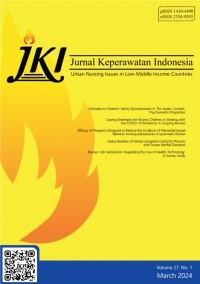 Jurnal Keperawatan Indonesia : Urban Nursing Issues in Low-Middle Income Countries ( Maret 2024 )