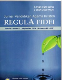 Image of Jurnal pendidikan Agama Kristen :Regula Fidei (September 2020)