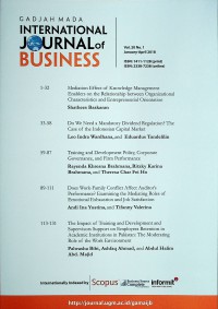 Gadjah Mada International Journal of Business, January-April 2018