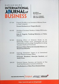 Gadjah Mada International Journal of Business, May-August 2018