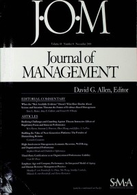 Image of Journal of Management (JOM), November 2018