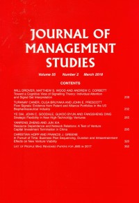 Image of Journal Of Management Studies march 2108