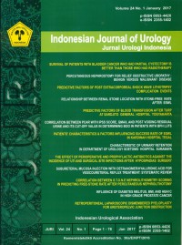 Image of Jurnal Urologi Indonesia Januari 2017