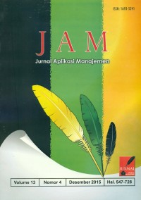 Image of Jurnal Aplikasi Manajemen, Desember 2015