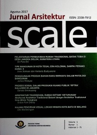 Image of Jurnal Arsitektur (SCALE), Agustus 2017