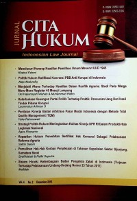 Image of Jurnal Cita Hukum, Desember 2016