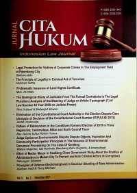 Image of Jurnal Cita Hukum, Desember 2017