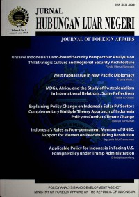 Image of Jurnal Hubungan Luar Negeri, Januari-Juni 2018