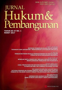 Image of Jurnal Hukum & Pembangunan, Maret 2017