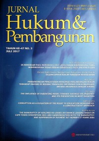 Image of Jurnal Hukum & Pembangunan, Juli 2017