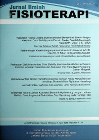 Image of Jurnal Ilmiah Fisioterapi, April 2016