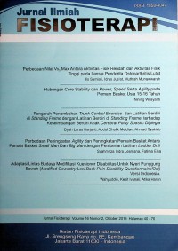 Image of Jurnal Ilmiah Fisioterapi, Oktober 2016