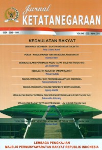 Image of Jurnal Ketatanegaraan, Maret 2017