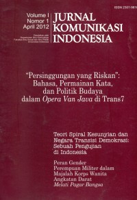 Image of Jurnal komunikasi Indonesia, Vol.1 No.1