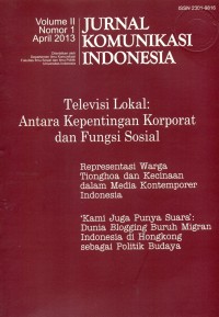 Image of Jurnal Komunikasi Indonesia, Vol.2 No.1