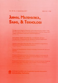 Image of Jurnal Matematika, Sains, & Teknologi, September 2017