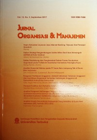 Image of Jurnal Organisasi & Manajemen, September 2017
