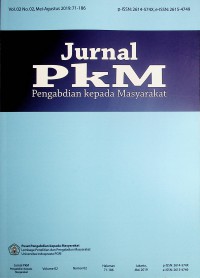 Image of Jurnal PkM : Pengabdian kepada Masyarakat Mei - Agustus 2019