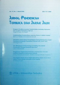 Jurnal Pendidikan Terbuka dan Jarak Jauh, Maret 2018