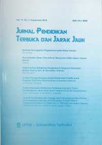 Jurnal Pendidikan Terbuka dan Jarak Jauh, September 2018