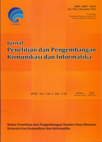 Image of Jurnal Penelitian dan Pengembangan Komunikasi dab Informatika November 16