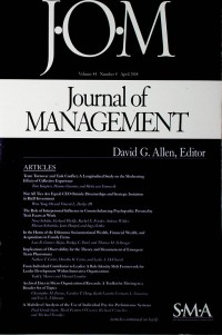 Image of Journal of Management (JOM), April 2018