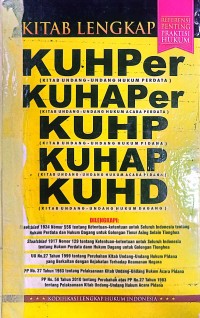 Image of Kitab Lengkap KUHPer, KUHAPer, KUHP, KUHAP, KUHD