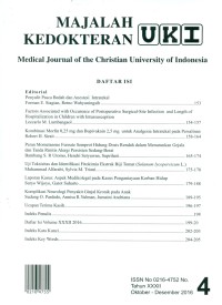 Image of Majalah Kedokteran UKI (Medical Journal of the Christian Universoty of Indonesia), Oktober-Desember 2016