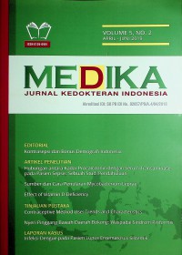 Image of Medika : Jurnal Kedokteran Indonesia (April - Juni 2019)