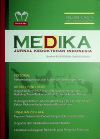 Image of Medika : Jurnal Kedokteran Indonesia (Juli - Agustus 2018)