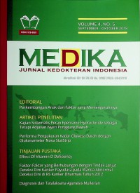 Image of Medika : Jurnal Kedokteran Indonesia (September - Oktober 2018)