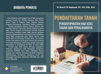 Image of Pendaftaran Tanah: Pensertipikatan Hak Atas Tanah dan Peralihannya