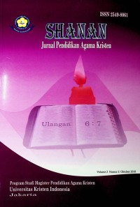 Image of Shanan (Jurnal Pendidikan Agama Kristen), Oktober 2018