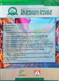 Image of Jurnal Perencanaan Pembangunan [The Indonesia Journal of Development Planning]