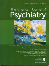 Image of The American Journal of Psychiatry October 2016