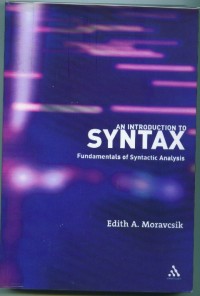 Image of An introduction to syntax:fundamentals of syntactic analysis